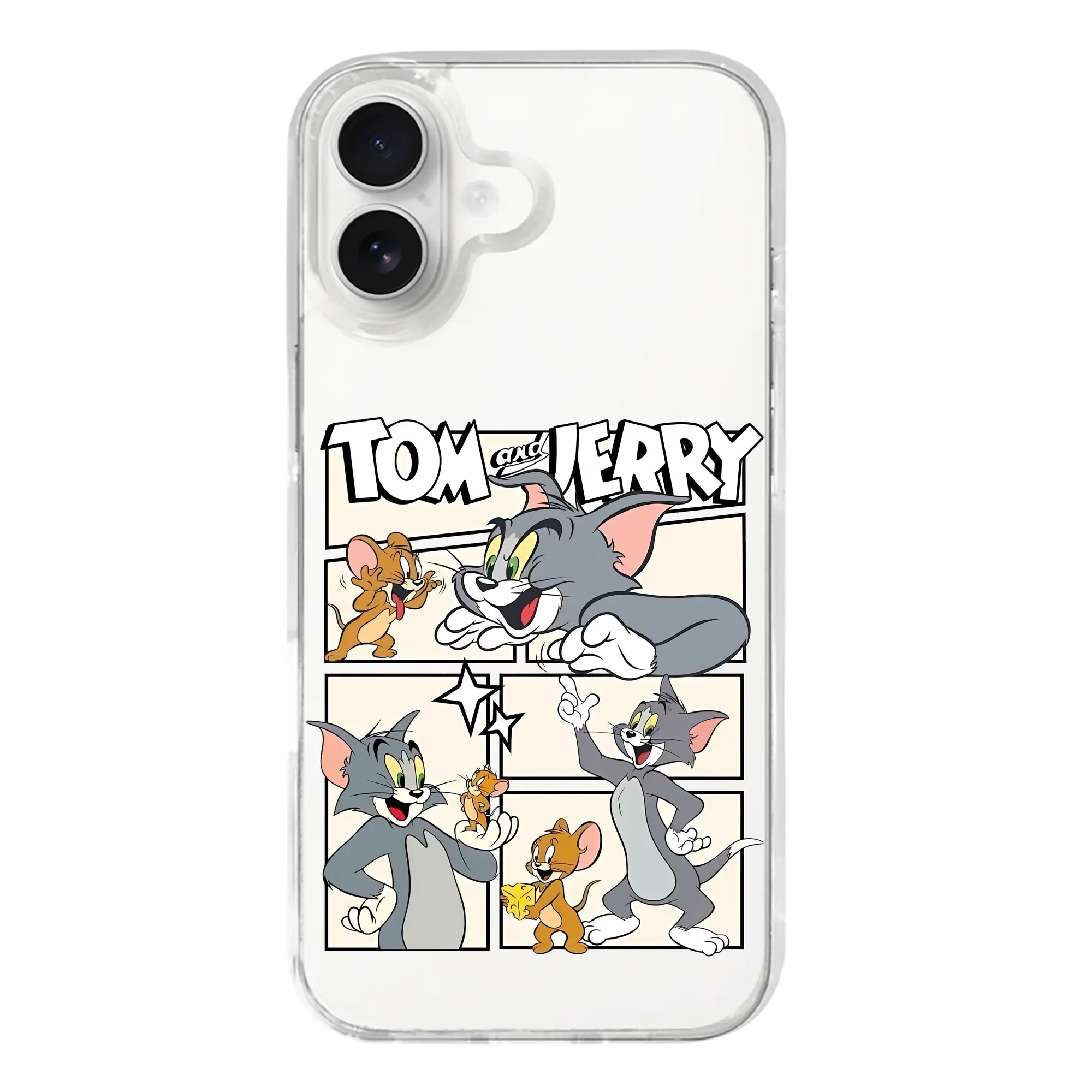 トムとジェリー グッズ トム - iPhone 17シリーズ 透明スマホケース – 薄型・耐衝撃・精密フィット保護カバー